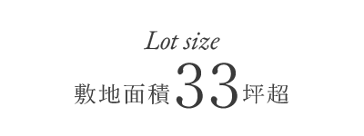 敷地面積33坪超