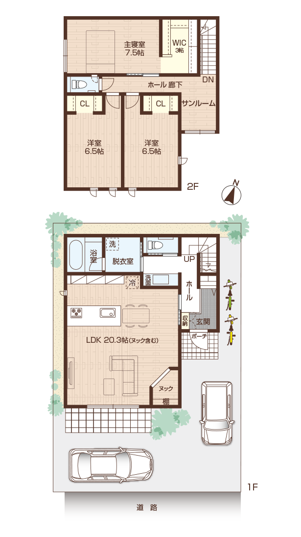B号地 間取り図