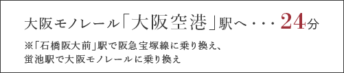 大阪モノレール「大阪空港」駅へ