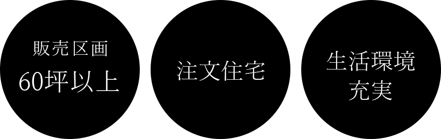 販売区画60坪以上　注文住宅　生活環境充実
