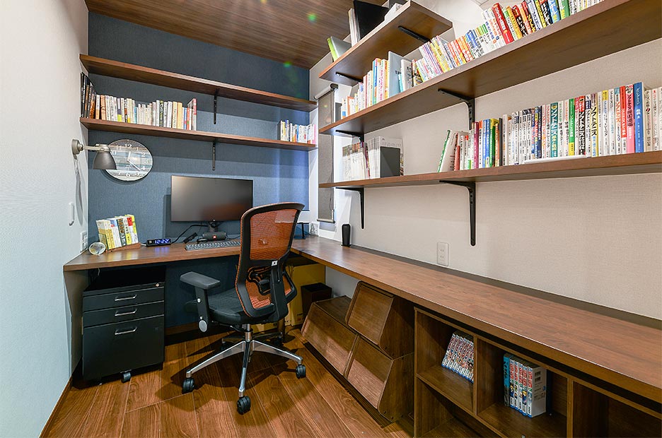 3畳の狭いスペースを有効活用した書斎