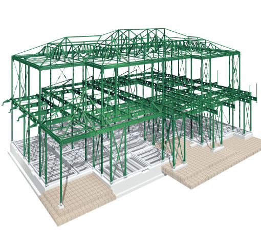 サンヨーホームズ伝統の鉄骨構造のイメージ画像