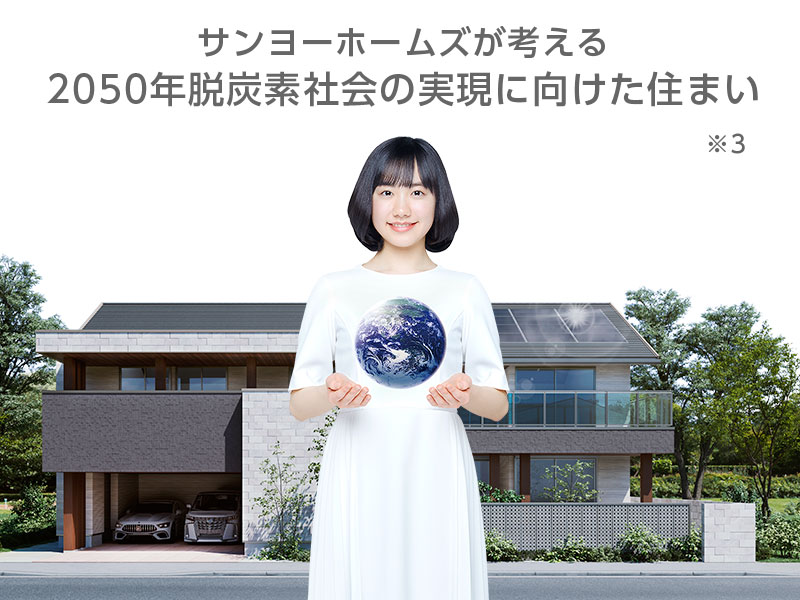 2050年脱炭素社会の実現に向けた住まいのイメージ（※３）