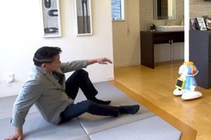 転倒検知後の様子