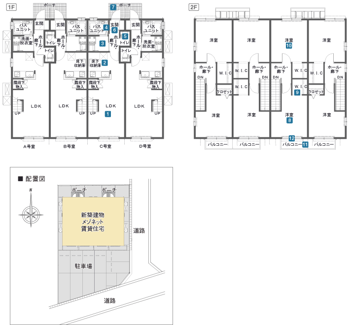 敷地配置図、平面図