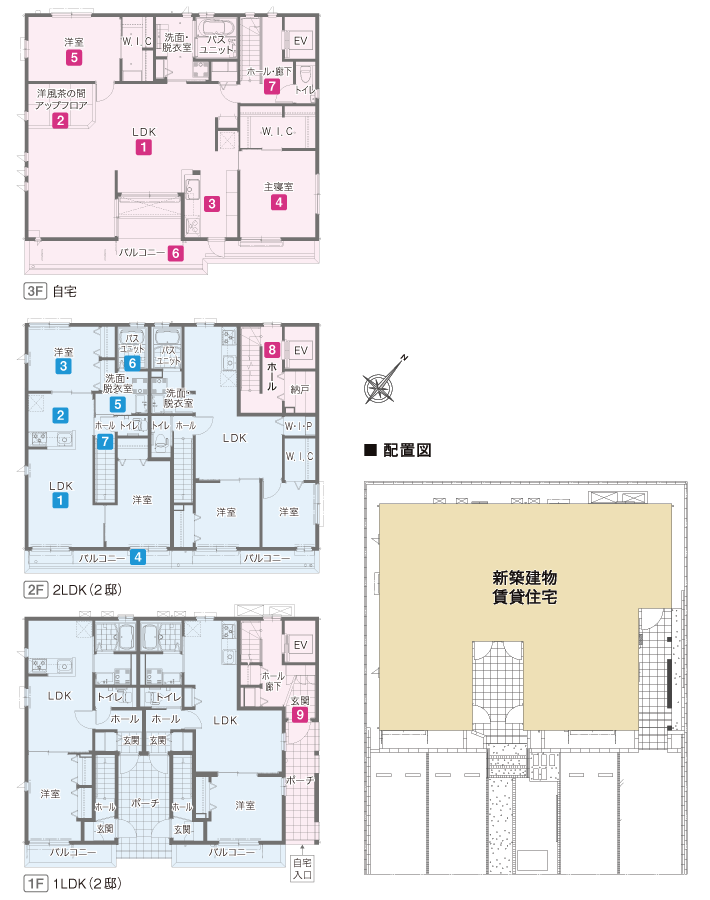 敷地配置図、平面図