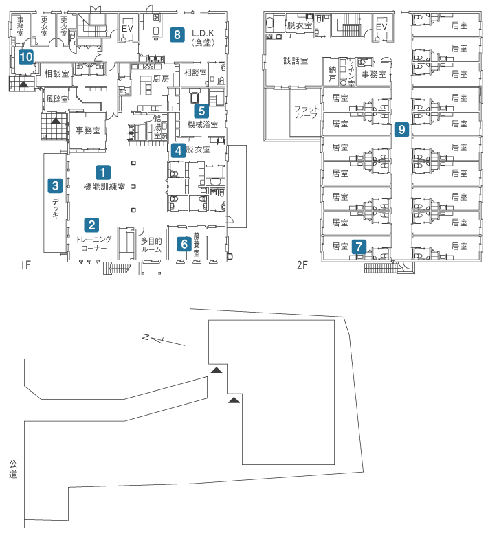 平面図と敷地配置図