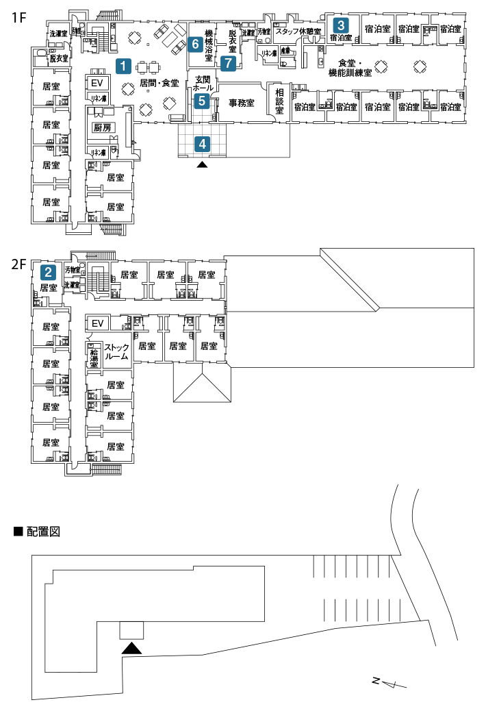 平面図と敷地配置図